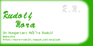 rudolf mora business card